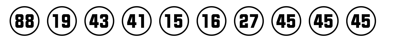 Numbers Style Two Numbers Style Two Circle Positive